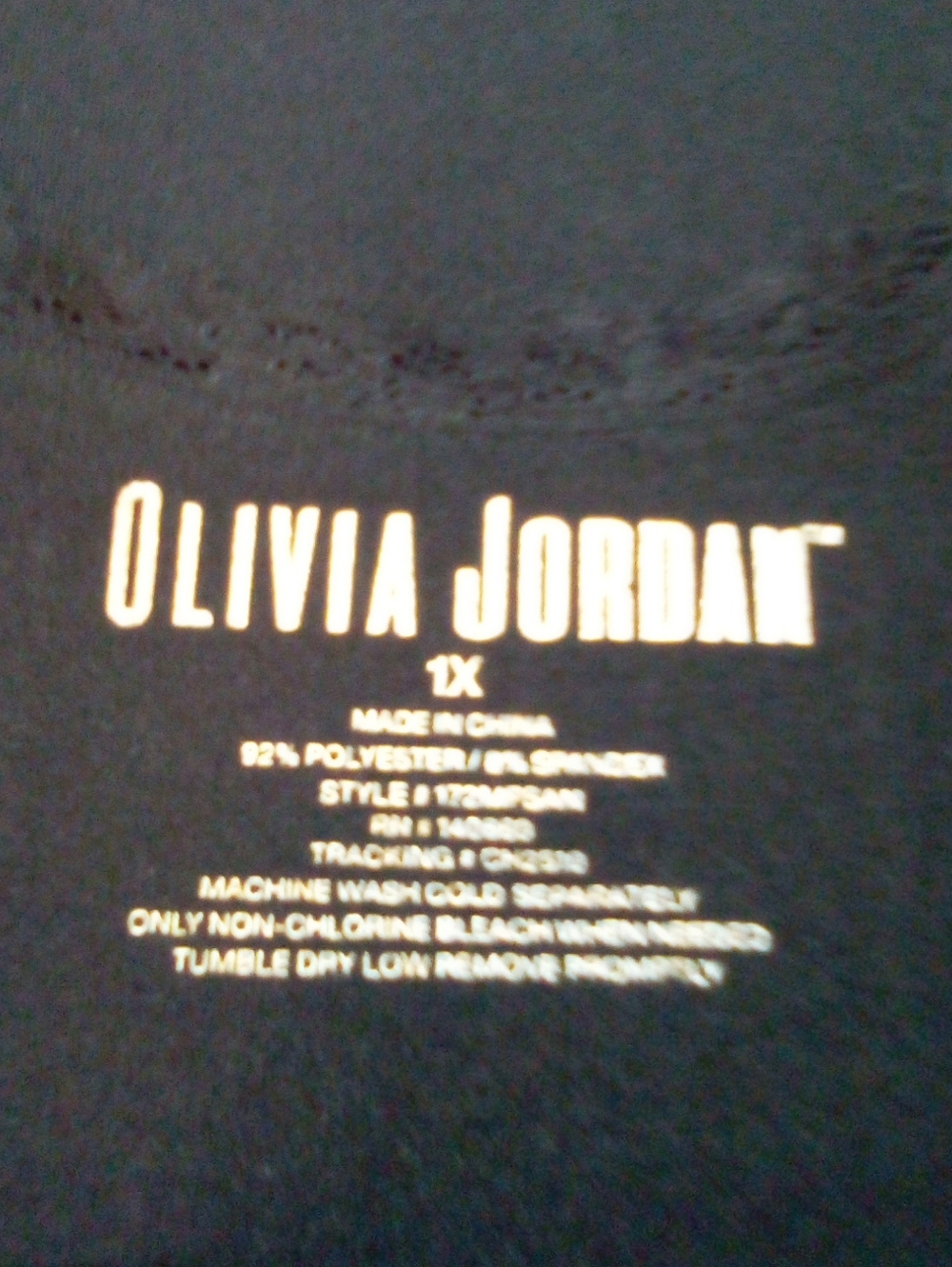 Olivia Jordan Black Ribbed Seamless Lace Detail Tank Camisole Top Scoop Neck 1X - Picture 4 of 4
